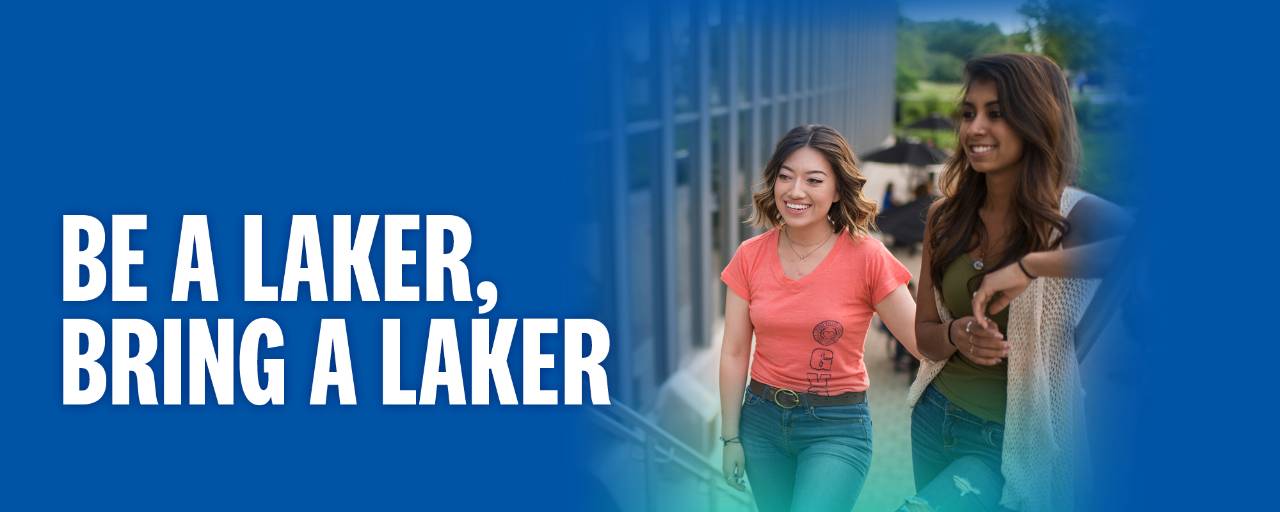 Be a Laker, Bring a Laker candidates on GVSU's Allendale campus.